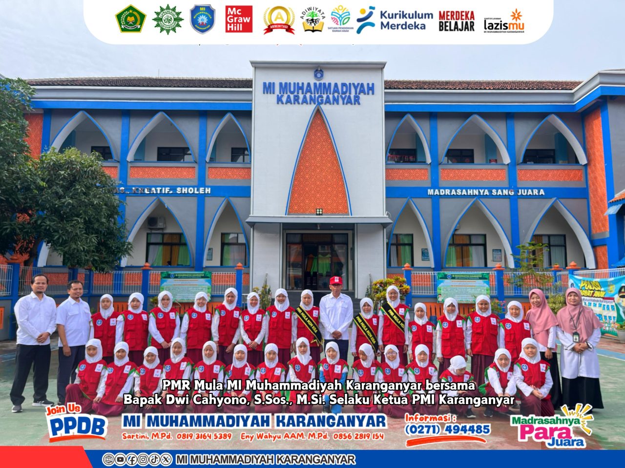 Pengukuhan Pengurus PMR Mula MI Muhammadiyah Karanganyar: Membangun Generasi Peduli Kemanusiaan